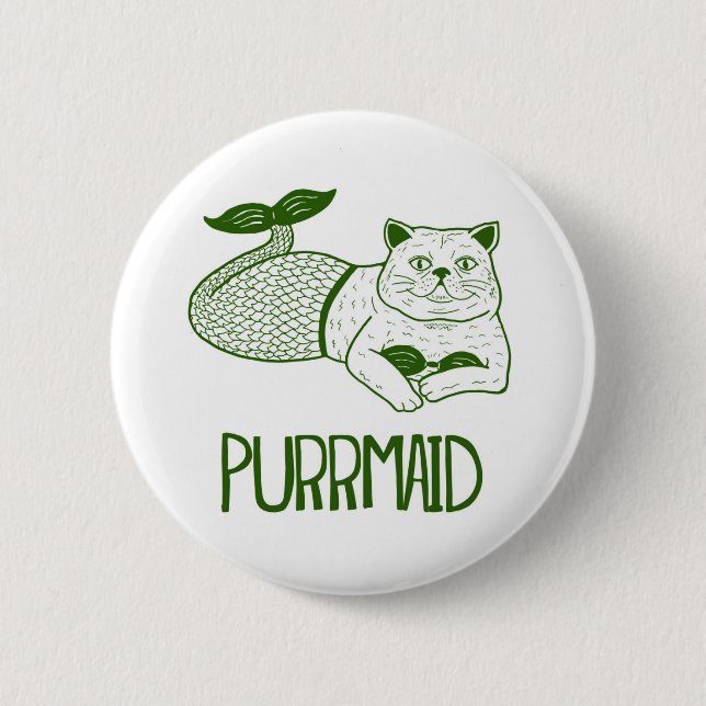 Badge Rond 5 Cm Bouton de Purrmaid (Devant)