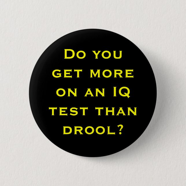 Badge Rond 5 Cm Bouton de question de Q.I. (Devant)
