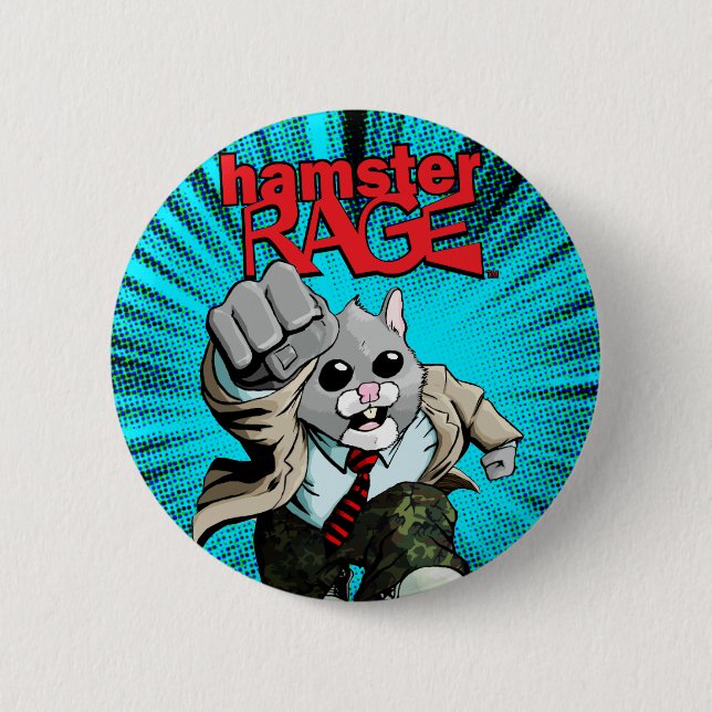 Badge Rond 5 Cm Bouton de rage de hamster (Devant)
