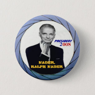 Badge Rond 5 Cm Bouton de Ralph Nader