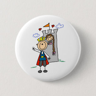 Badge Rond 5 Cm Bouton de Rapunzel de délivrances de prince charm