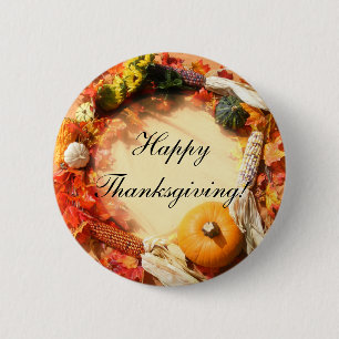 Badge Rond 5 Cm Bouton de récolte d'automne