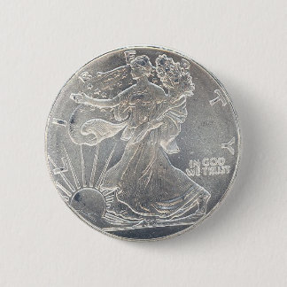 Badge Rond 5 Cm Bouton de reproduction de pièce en argent