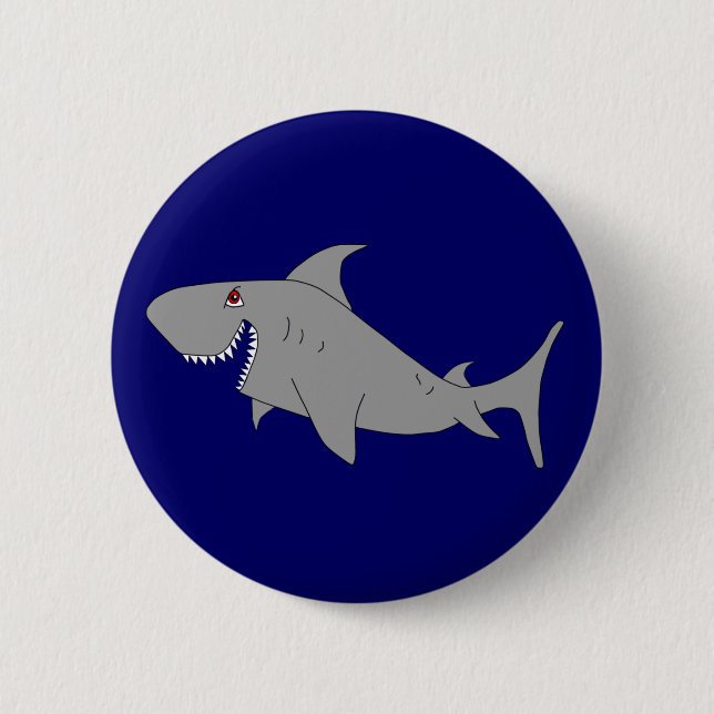 Badge Rond 5 Cm Bouton de requin (Devant)