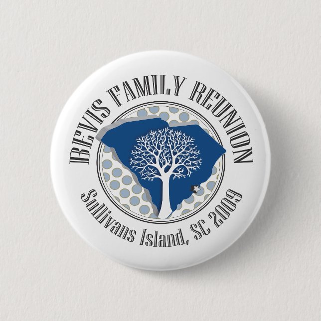 BADGE ROND 5 CM BOUTON DE RÉUNION DE BEVIS (Devant)