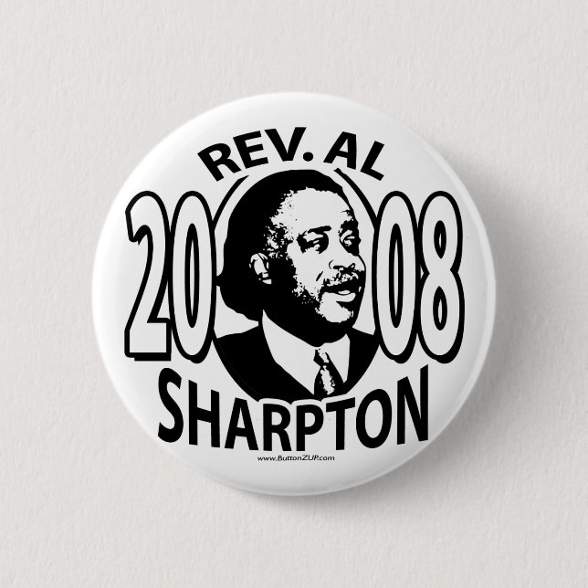 Badge Rond 5 Cm Bouton de Rev. Al Sharpton 2008 (Devant)
