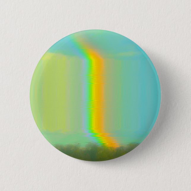 Badge Rond 5 Cm Bouton de rêve arc-en-ciel esthétique Glitch (Devant)