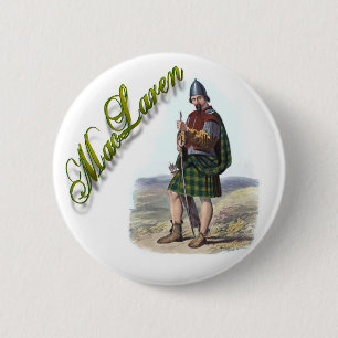 Badge Rond 5 Cm Bouton de rêve écossais Clan MacLaren