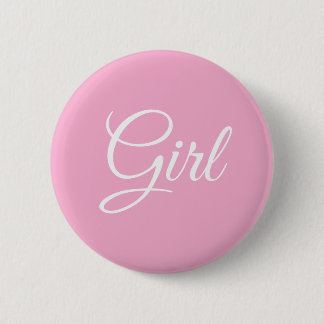 Badge Rond 5 Cm Bouton de révélation du sexe de bébé fille avec éc