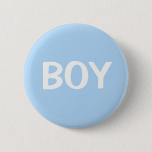 Badge Rond 5 Cm Bouton de Révélation du Sexe de Bébé Garçon Mignon