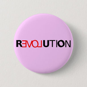 Badge Rond 5 Cm Bouton de révolution d'amour
