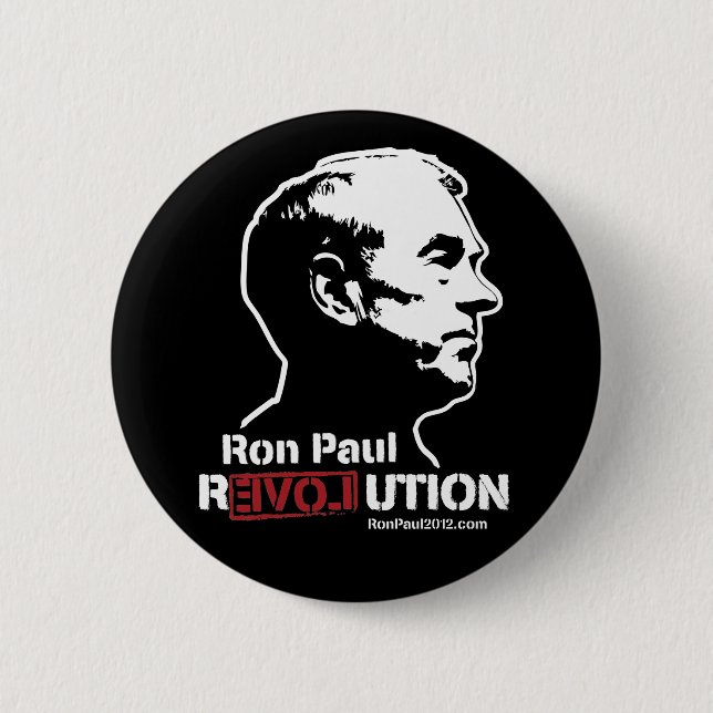 Badge Rond 5 Cm Bouton de révolution de Ron Paul (Devant)