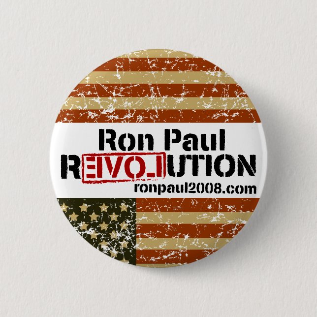Badge Rond 5 Cm Bouton de révolution de Ron Paul (Devant)