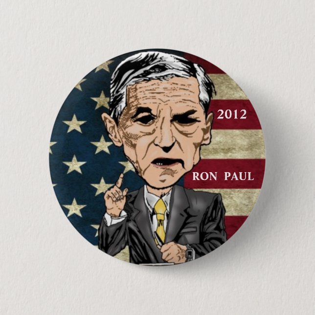 BADGE ROND 5 CM BOUTON DE RÉVOLUTION RON PAUL 2012 (Devant)