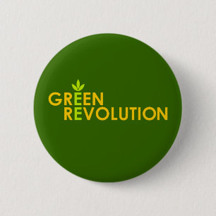 Badge Rond 5 Cm Bouton de révolution verte