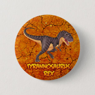 Badge Rond 5 Cm Bouton de Rex de Tyrannosaurus