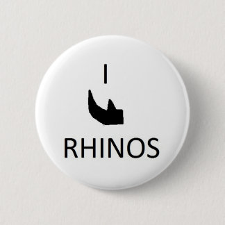 Badge Rond 5 Cm Bouton de rhinocéros du klaxon I