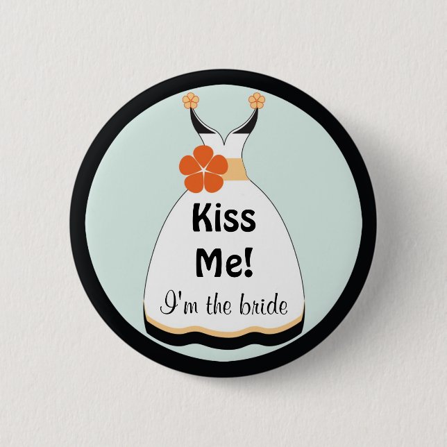 Badge Rond 5 Cm Bouton de robe de mariage (Devant)