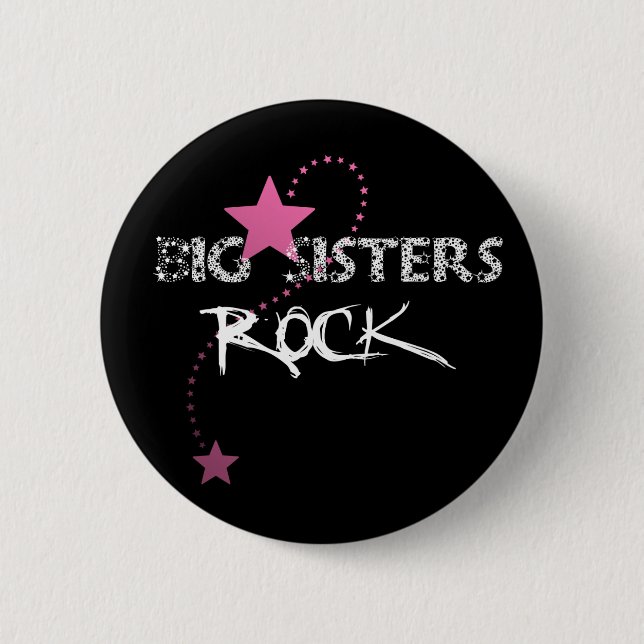 Badge Rond 5 Cm Bouton de roche de grandes soeurs (Devant)