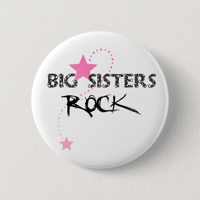 Badge Rond 5 Cm Bouton de roche de grandes soeurs (Devant)