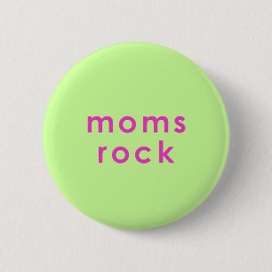Badge Rond 5 Cm bouton de roche de mamans