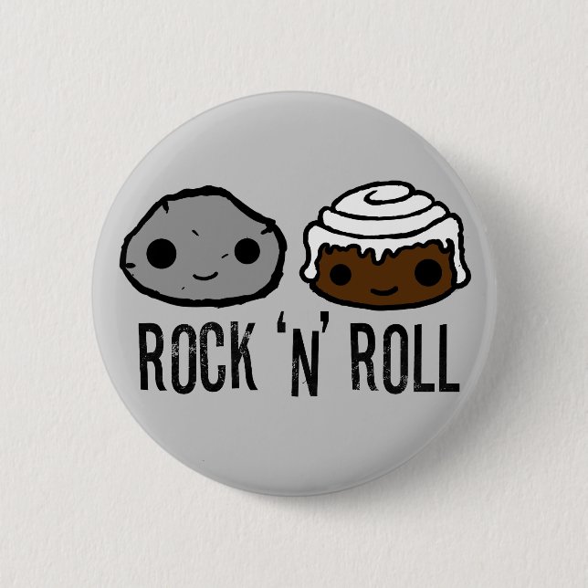 Badge Rond 5 Cm Bouton de rock (Devant)