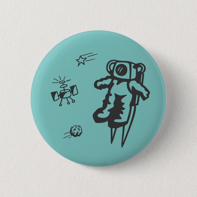 Badge Rond 5 Cm Bouton de Rocketman (Devant)
