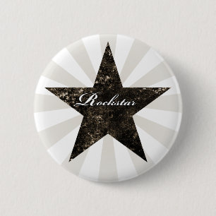 Badge Rond 5 Cm Bouton de Rockstar (textures grunges - obscurité)