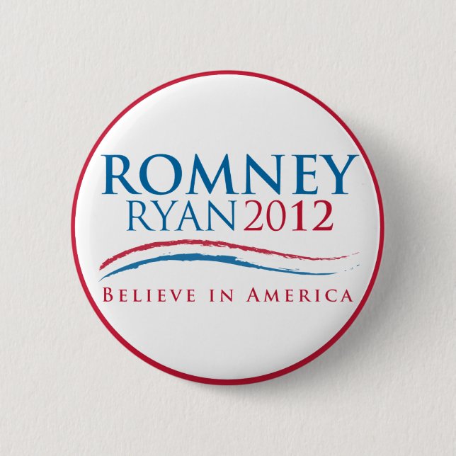 Badge Rond 5 Cm Bouton de Romney-Ryan 2012 (Devant)