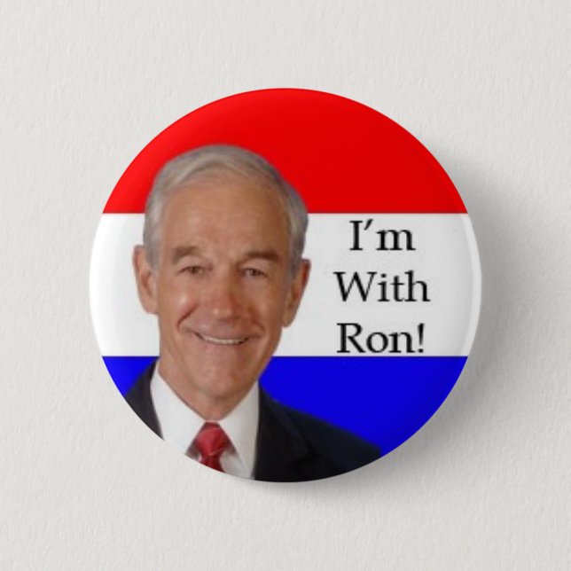 Badge Rond 5 Cm Bouton de Ron Paul (Devant)