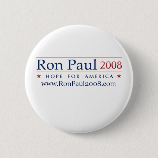 Badge Rond 5 Cm Bouton de Ron Paul 2008 (Devant)