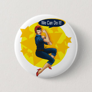 BADGE ROND 5 CM BOUTON DE ROSIE