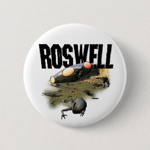 Badge Rond 5 Cm Bouton de Roswell