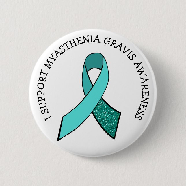 Badge Rond 5 Cm Bouton de ruban de sensibilisation à Myasthenia Gr (Devant)
