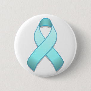 Badge Rond 5 Cm Bouton de ruban de sensibilisation bleu clair
