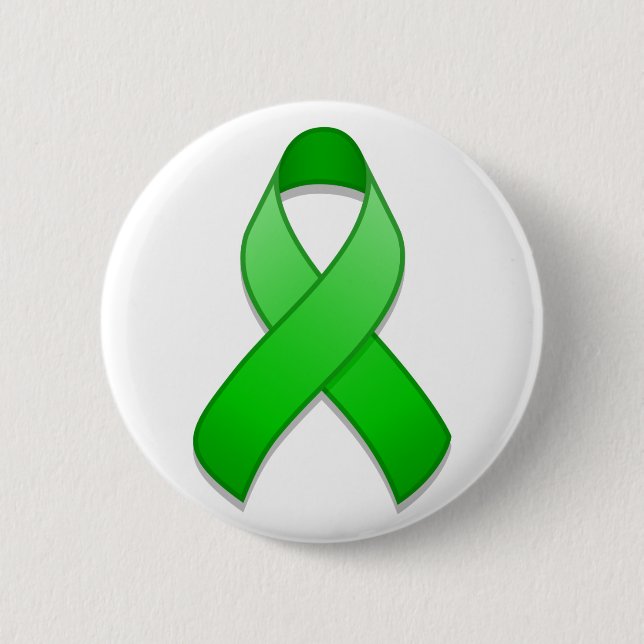 Badge Rond 5 Cm Bouton de ruban de sensibilisation verte (Devant)
