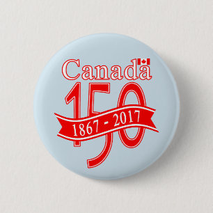 BADGE ROND 5 CM BOUTON DE RUBAN DU CANADA 150