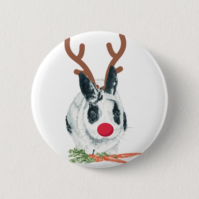 Badge Rond 5 Cm Bouton de Rudolph de Noël de Marlon Bundo (Devant)
