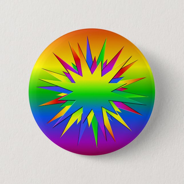 Badge Rond 5 Cm Bouton de rupture arc-en-ciel (Devant)