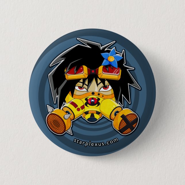 Badge Rond 5 Cm bouton de Sakura d'essence (Devant)