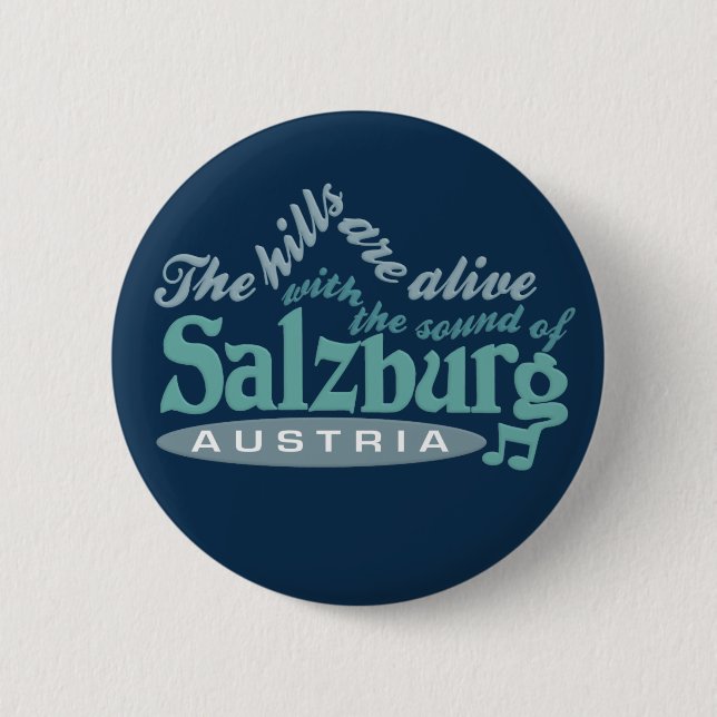 Badge Rond 5 Cm Bouton de Salzbourg (Devant)