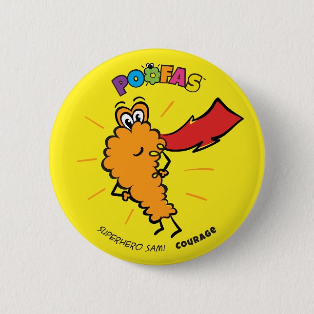 Badge Rond 5 Cm Bouton de Sami de super héros (Devant)