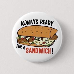 Badge Rond 5 Cm Bouton de sandwich