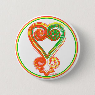 Badge Rond 5 Cm Bouton de Sankofa