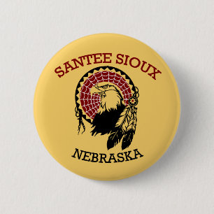 Badge Rond 5 Cm Bouton de Santee Sioux