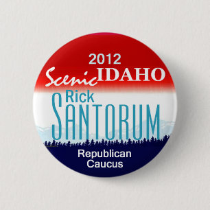 Badge Rond 5 Cm Bouton de Santorum IDAHO