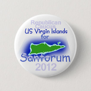 Badge Rond 5 Cm Bouton de Santorum ÎLES VIERGES
