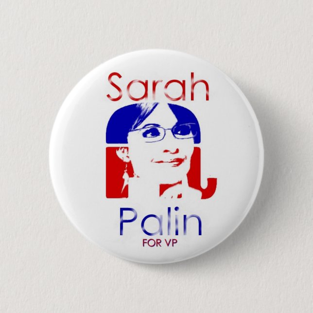 Badge Rond 5 Cm Bouton de Sarah Palin (Devant)