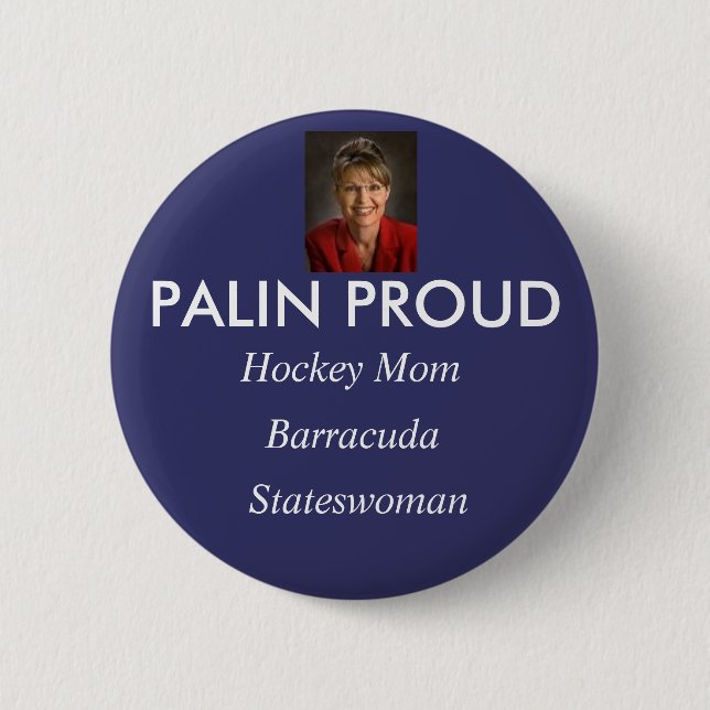 Badge Rond 5 Cm Bouton de Sarah Palin (Devant)
