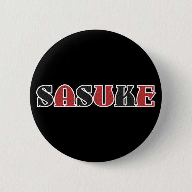 Badge Rond 5 Cm Bouton de Sasuke (Devant)